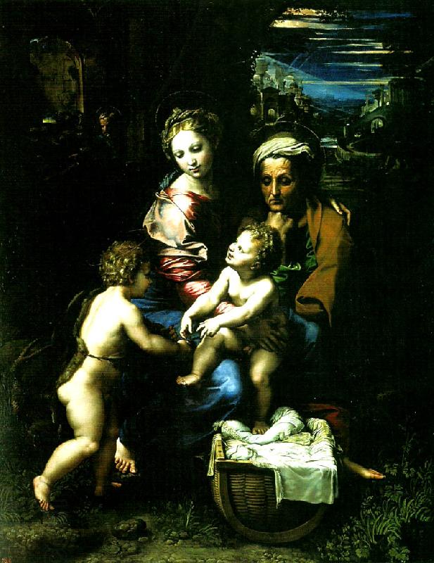 Raphael holy family with st john the baptist oil painting picture