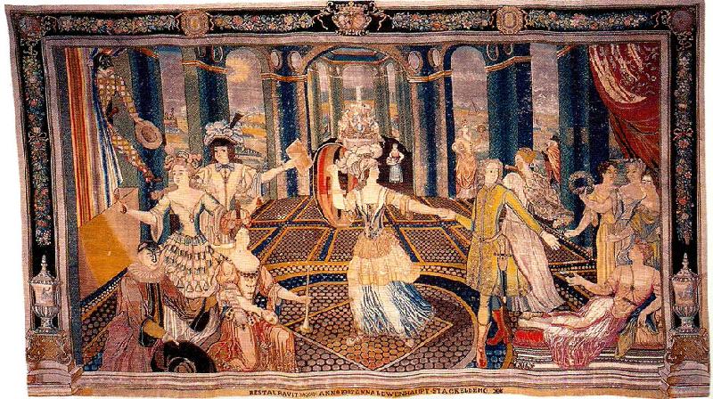 maskeradtapeten en av de sa kallade koningsmarckska tapeterna oil painting picture