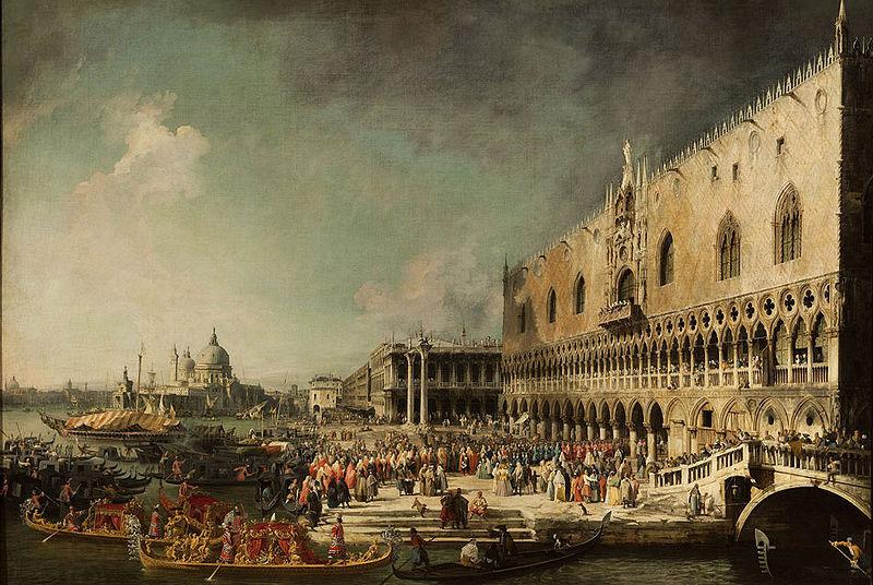 Canaletto The Reception of the French Ambassador Jacques Vincent Languet, Compte de Gergy at the Doge Palace China oil painting art