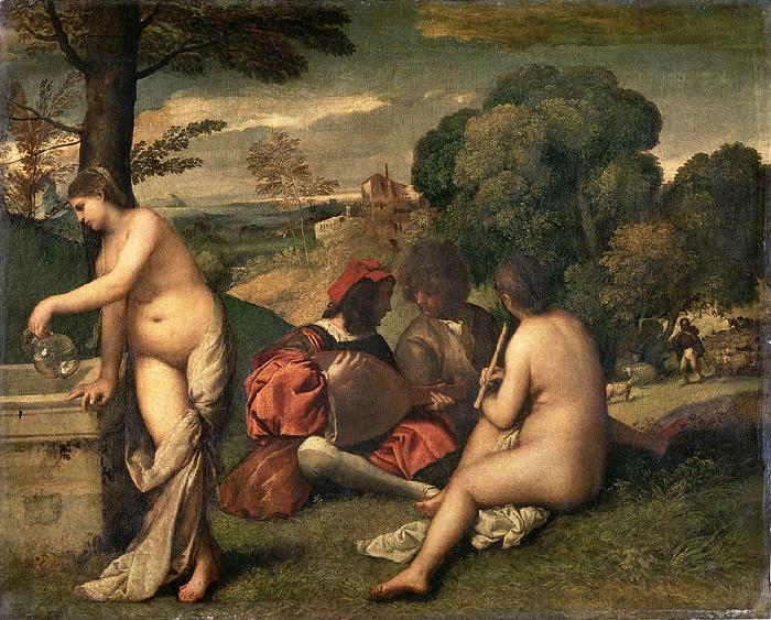Giorgione Pastoral Concert oil painting picture