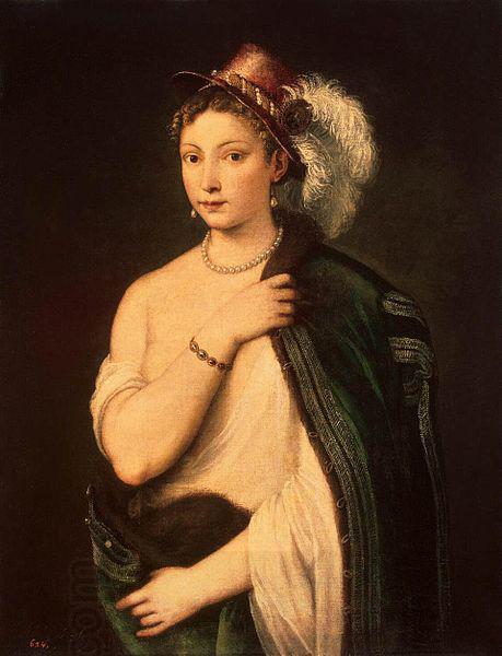 Titian Female Portrait. oil painting picture