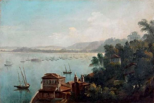 Anonymous View of the port of Bahia oil painting picture