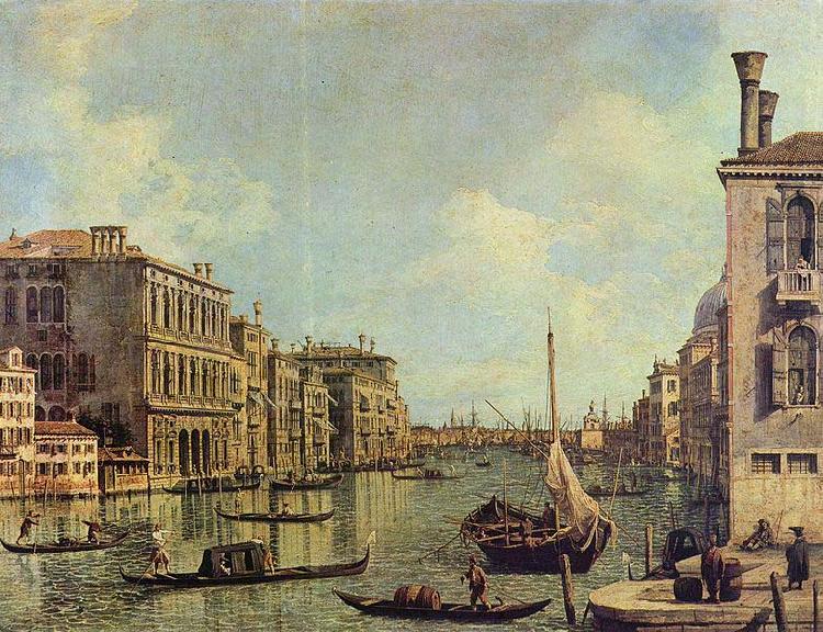Canaletto Veduta del Canale Grande in Richtung auf den Hafen von San Marco oil painting picture