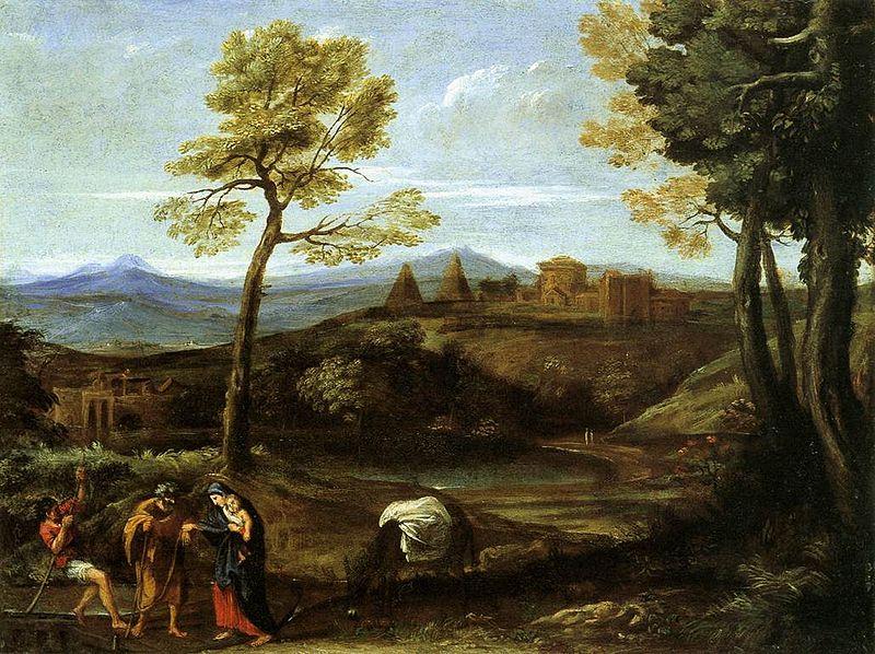 Domenichino Landscape with The Flight into Egypt oil painting picture
