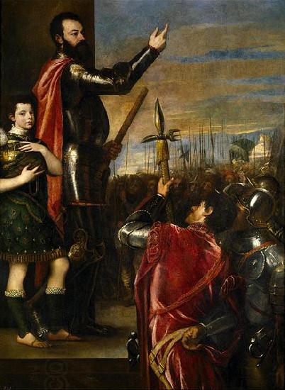 Titian Alfonso di'Avalos Addressing his Troops oil painting picture