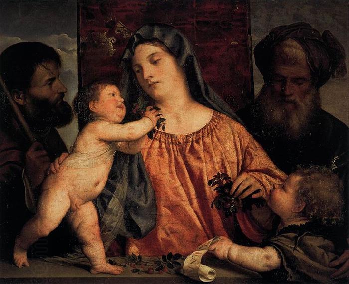 Titian Madonna of the Cherries oil painting picture