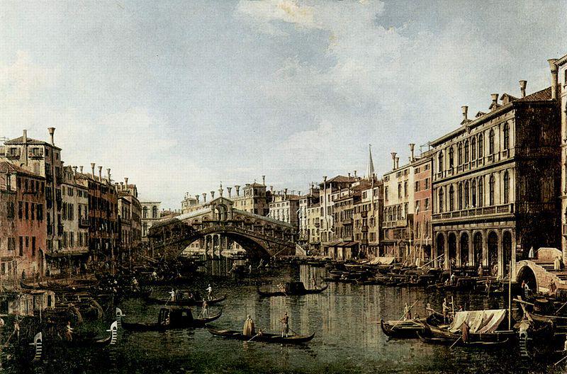 Canaletto Il Canale Grande a Rialto oil painting picture