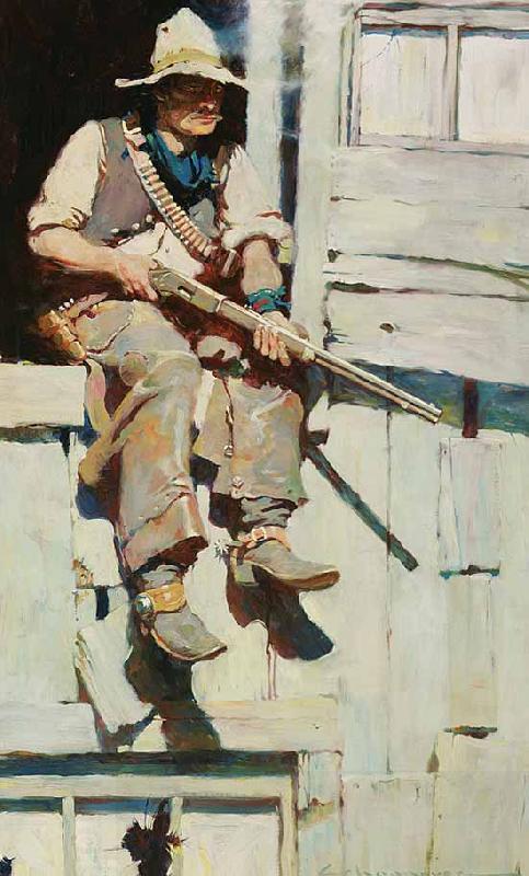 Schoonover Hopalong Takes Command oil painting picture
