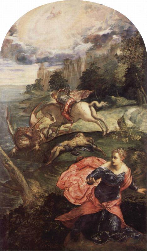 Tintoretto Saint George and the Dragon oil painting picture