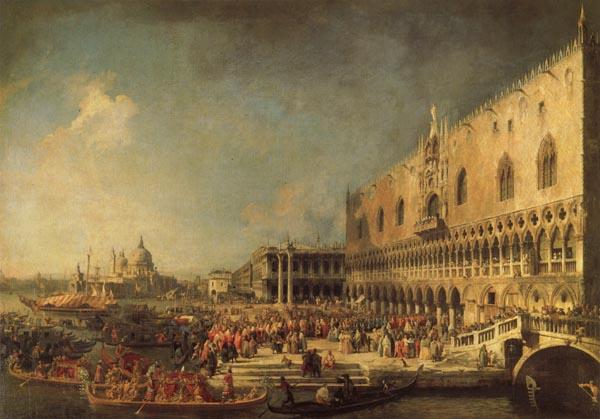 Canaletto The Reception of the French Ambassador in Venice China oil painting art