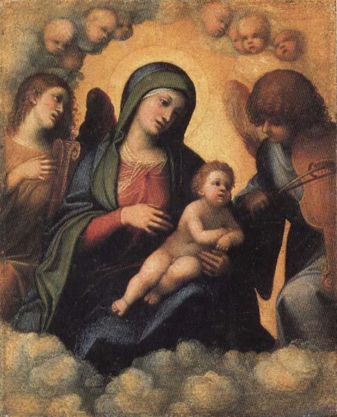 Correggio Madonna and Child in Glory with Angels