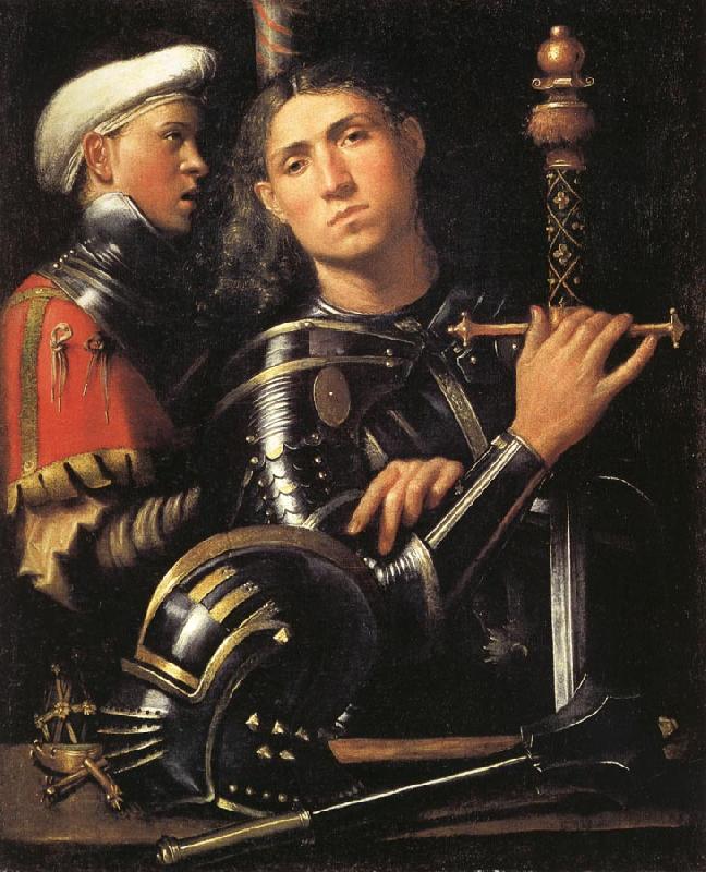 Giorgione Portrait of a Man in Armor with His Page China oil painting art
