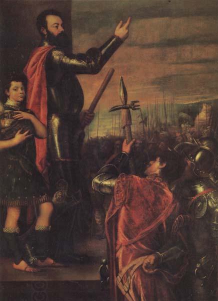 Titian The Exbortation of the Marquis del Vasto to His Troops oil painting picture