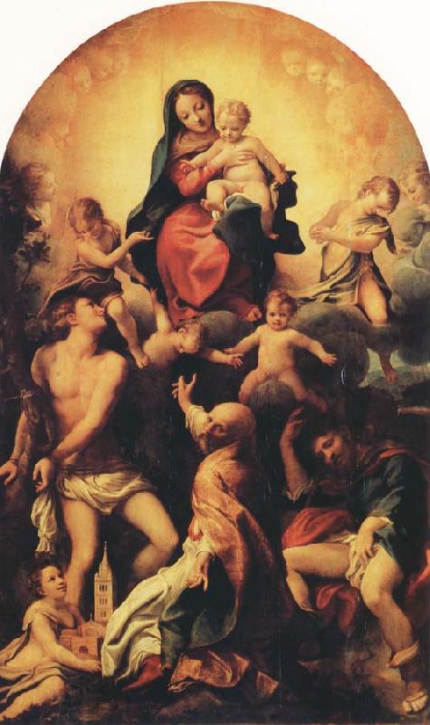 Correggio Madonna with Saint Sebastian China oil painting art