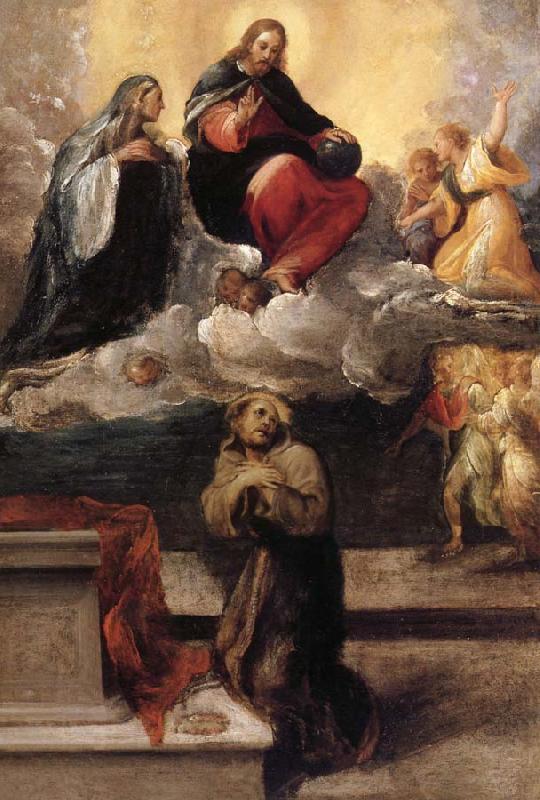 Faccini,Pietro Le Christ et la Vierge apparaissent a Saint Francois d'Assise China oil painting art