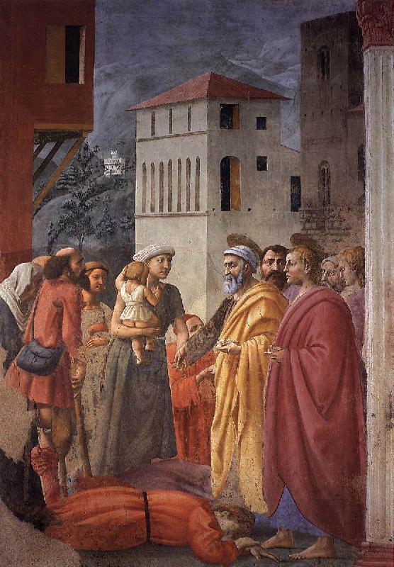 MASACCIO The Distribution of Alms and the Death of Ananias China oil painting art