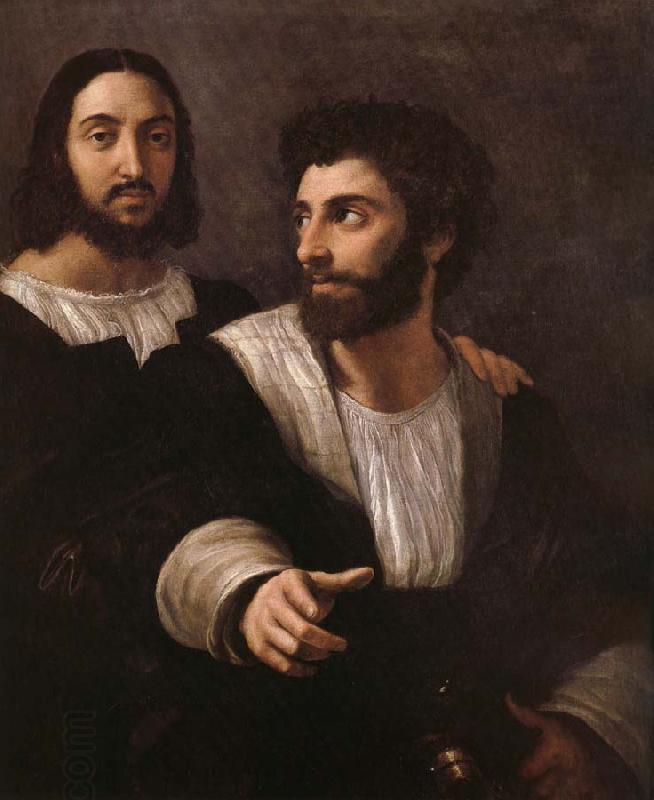 Raffaello Portrait de l'artiste avec un ami oil painting picture
