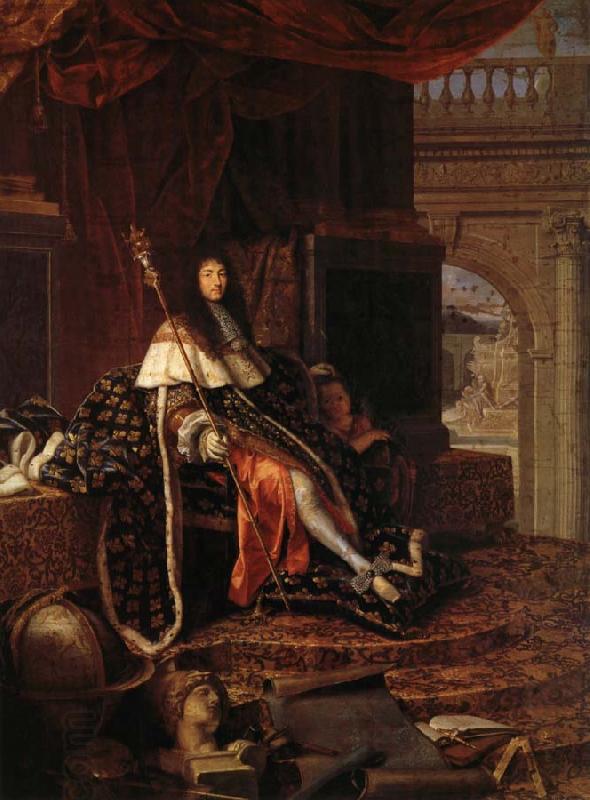 Testelin,Henri Louis XIV,protecteur de I'Academie Royale oil painting picture