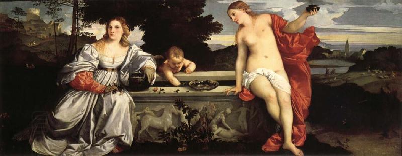 Titian Sacred and Profane Love oil painting picture
