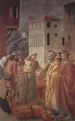 MASACCIO St Peter distributes the Goods of the Community and The Death of Ananias (mk08) oil painting picture