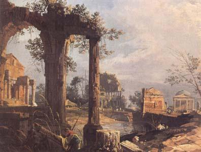 Canaletto A Caprice View with Ruins (mk25) oil painting picture