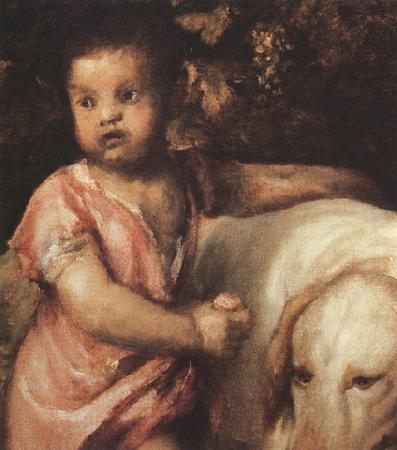 Titian The Child with the dogs (mk33) China oil painting art