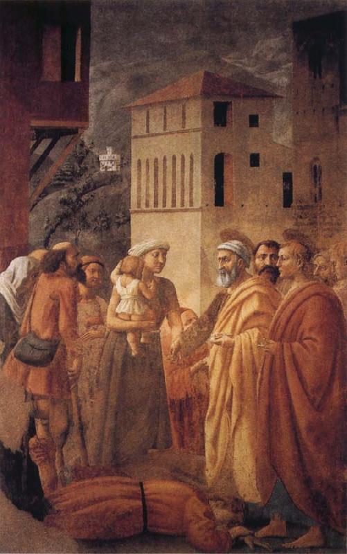 MASACCIO St Peter distributes the Goods of the Community and The Death of Ananias China oil painting art